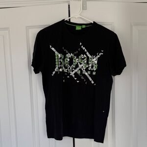 Hugo Boss Black Tee with Green Graphic
